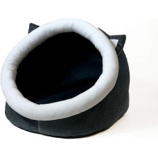 Go Gift cat bed - graphite-white - 40x45x34 cm