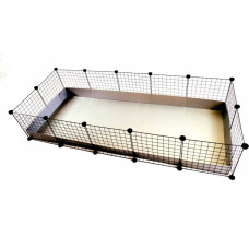 C&C modular cage 5x2 pig rabbit hedgehog silver 180 x 75 x 37 cm