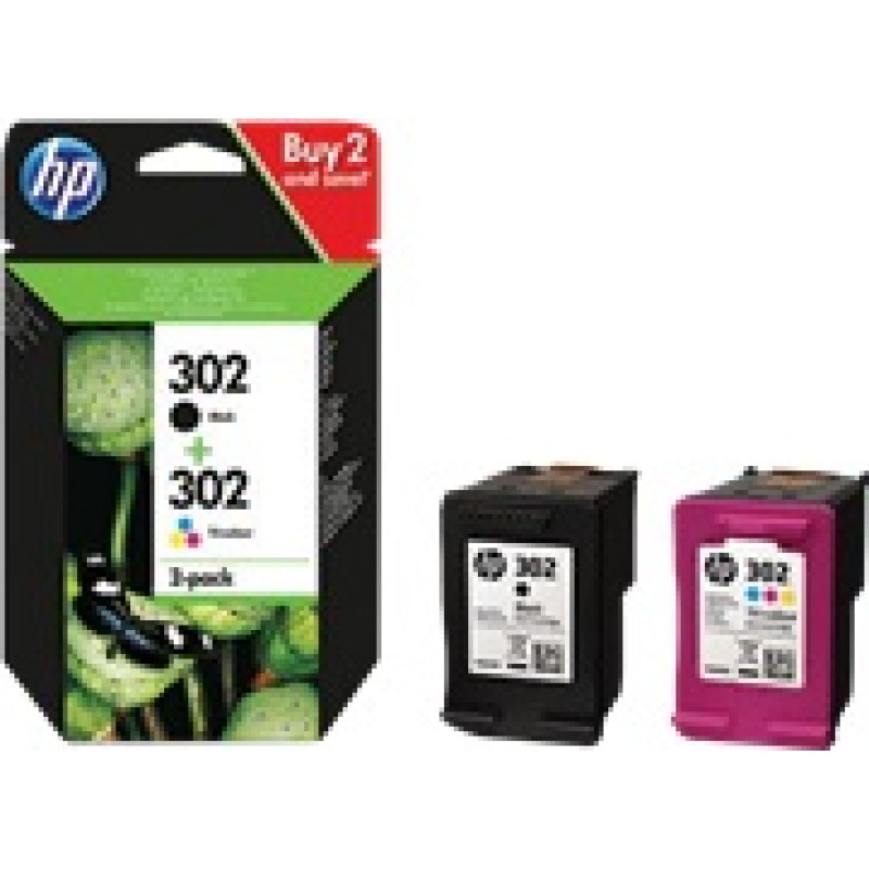 HP Tusz HP Toner Ink/302 Cart Combo 2-Pack (X4D37AE)