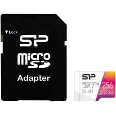 Silicon Power | microSDHC UHS-I Memory Card | Elite | 256 GB | microSDHC/SDXC | Flash memory class 10