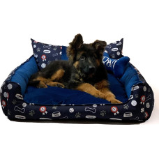 Go Gift Dog and cat bed XXL - navy blue - 110x90x18 cm