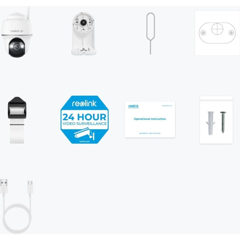 Reolink Argus Series B440 - 4K Outdoor Battery Camera, Pan & Tilt, Person/Vehicle/Animal Detection, Color Night Vision