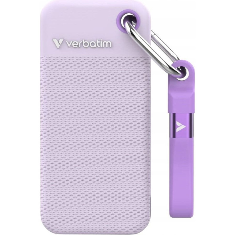 Verbatim Dysk Zewnętrzny Verbatim Pocket SSD 2TB USB-C 3.2 gen.2 biały-fioletowy 32323