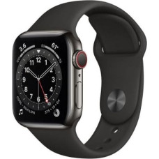 Apple Smartwatch Apple Watch 6 GPS + Cellular 40mm Gray Steel Black Sport Czarny  (M06X3WB/A)
