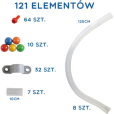 Masterkidz ML MASTERKIDZ System Rur Do Tablicy STEM 121 elementów