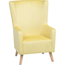 Beliani Fotel uszak welurowy żółty ONEIDA