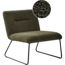 Beliani Fotel COTULLA Boucle Ciemnozielony