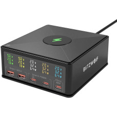 Blitzwolf Charger Blitzwolf 868H, 2xUSB-A, 3xUSB type-C, 160W (black)