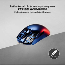 Hyperx Bezprzewodowa mysz dla graczy Pulsefire Haste 2 S Navy