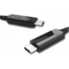 Corning AOC-CCU6JPN015M20, USB C, USB C, 15 m, Black, 40 Gbit/s, Fiber optic