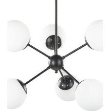 Beliani Lampa wisząca Beliani Lampa wisząca 6-punktowa metalowa czarna ADAWRO!
