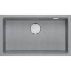 Graniteq Zlewozmywak GraniteQ LOGAN 110 GraniteQ zlewozmywak silver stone 76x44x23,5 cm 1-komorowy podwieszany z syfonem manualnym stal szlachetna