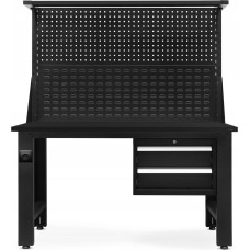 Jan Nowak Biurko warsztatowe LOGAN, 1500 x 1700 x 750 mm, All Black: czarne