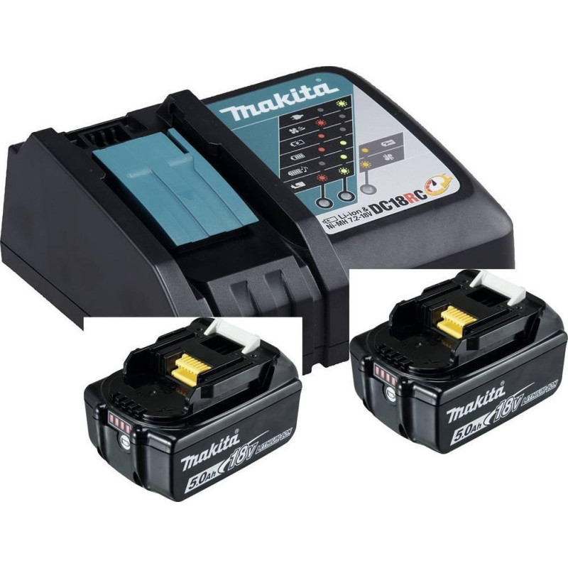 Makita Makita Power Source Kit Li 18.0V 5Ah, set (black, 2x battery BL1850B, 1x charger DC18RC)