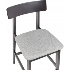 Beliani Zestaw 2 krzeseł barowych ISANTI Drewno Szary