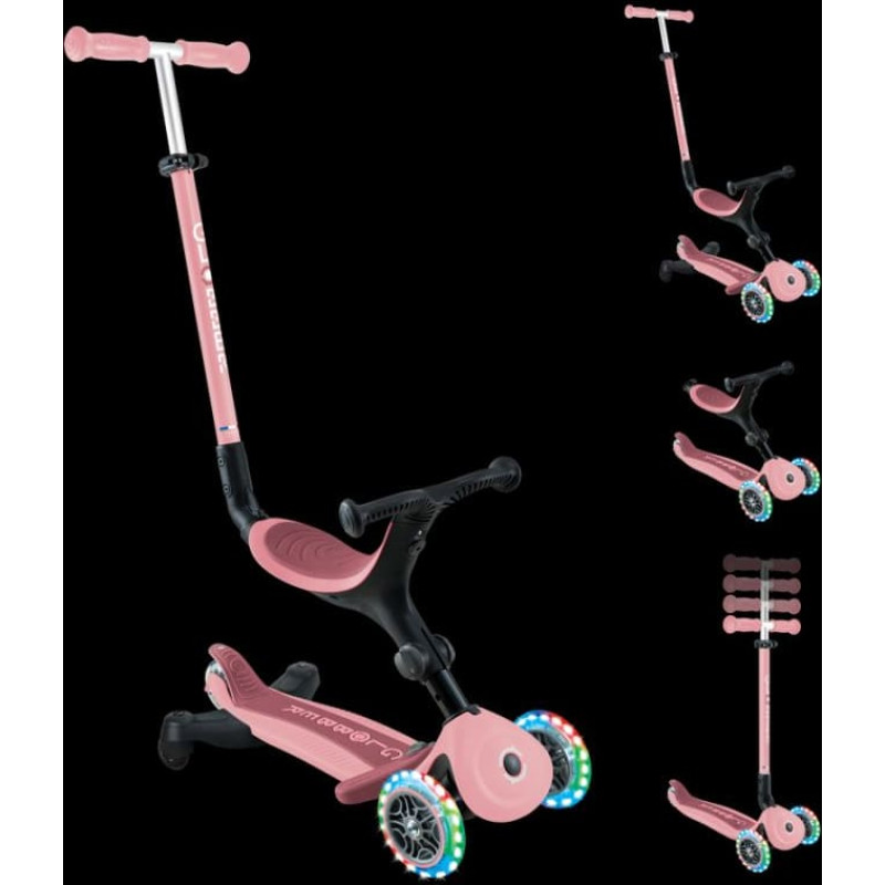 Globber Skūteris ar uzbraucamu sēdekli GO•UP ACTIVE LIGHTS 360 (749-310)