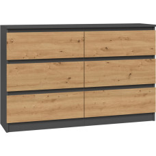 Top E Shop Topeshop M6 120 ANTRACYT/ART chest of drawers