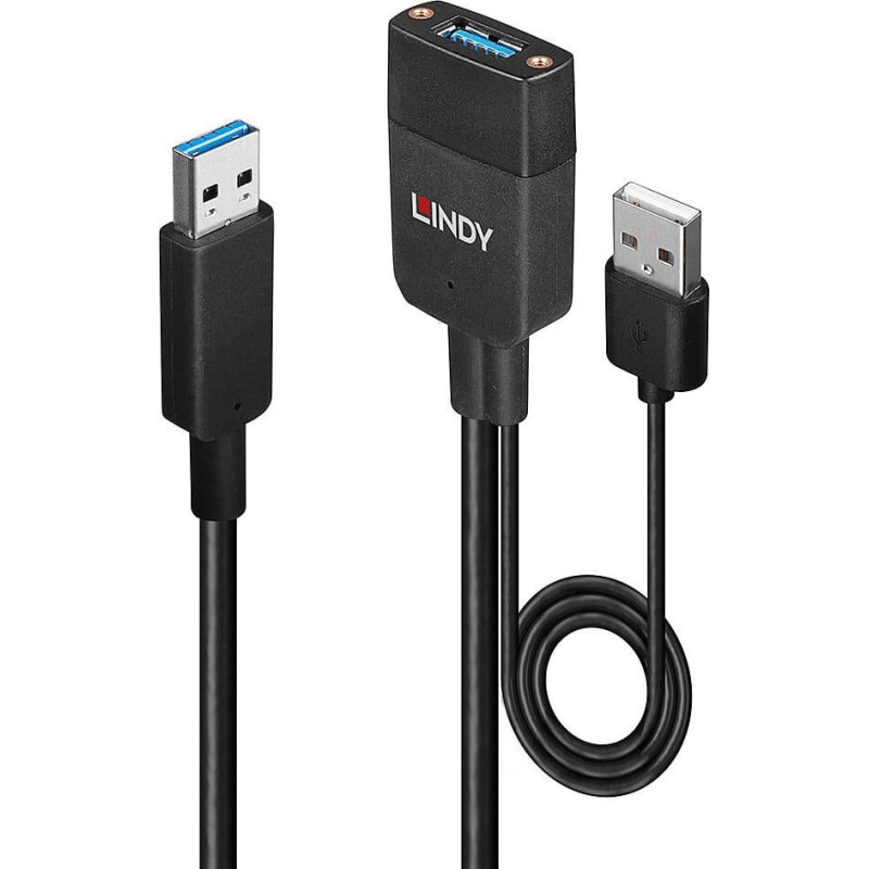 Lindy Kabel USB Lindy 2x USB-A - USB-A 35 m Czarny (43357)