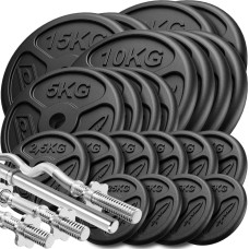 Marbo Sport Pastiprinātu stieņu un plāno svaru komplekts 173 kg - Marbo Sport