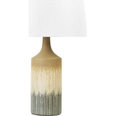 Beliani Lampa stołowa Beliani Lampa stołowa ceramiczna beżowa z szarym CALVAS