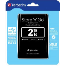 Verbatim Store \'n\' Go Externe Festplatte 2TB Schwarz 53177