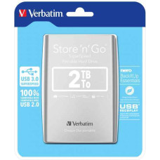 Verbatim Store n Go external hard drive 2048GB Silver 53189