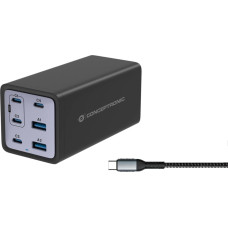 Conceptronic Ładowarka Conceptronic CONCEPTRONIC Ladegerät 6Port 200W,4xUSB-C,2xUSB-A +3-in-1 sw