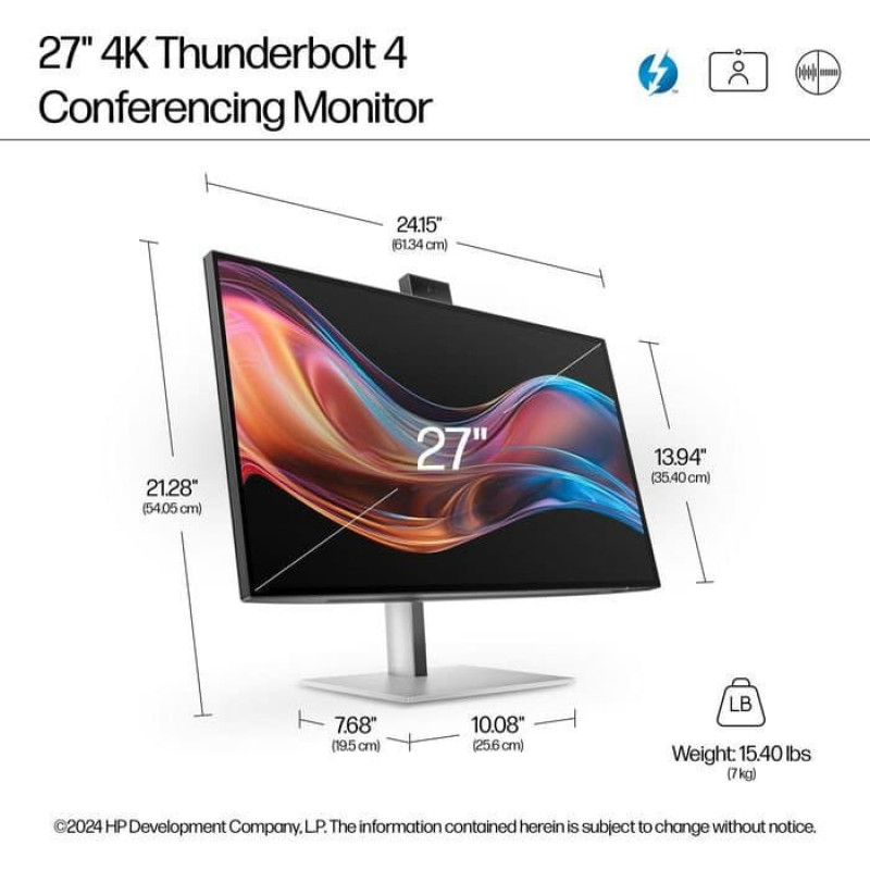 HP 27-calowy monitor konferencyjny seria 7 Pro 4K 727pm