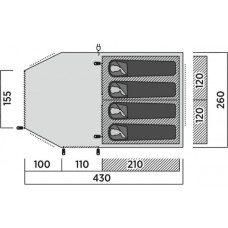 Easy Camp Family tent | Hamra 4 | 4 person(s) | Mėlyna