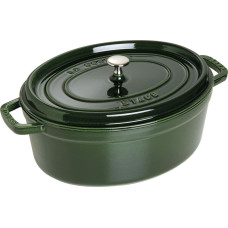 Staub Garnek STAUB żeliwny owalny 5.5 ltr zielony uniwersalny