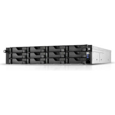 Asustor AS6512RD+Rail 12 Bay NAS Intel ATOM C3538 Quad-Core 8GB DDR4 GbEx2 2.5 GbEx2 PCIe Gen3 by 8 x1 - 4 link USB 3.2 Gen 1x4