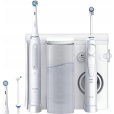 Oral-B Szczoteczka Oral-B Oral-B Oral Health Center + iO Series 4 White set elektrického zubního kartáčku a ústní sprchy, bílá