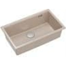 Graniteq LOGAN 110 GraniteQ zlewozmywak pearl beige 76x45x23,5 cm 1-komorowy podwieszany z syfonem manualnym stal szlachetna
