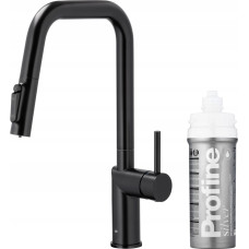 KFA Bateria kuchenna KFA DUERO PURE STYLE PULL-OUT BATERIA KUCHENNA Z FUNKCJĄ FILTRACJI WODY I WYCIĄGANĄ WYLEWKĄ + ZESTAW FILTRUJĄCY PROFINE SILVER S, CZARNA
