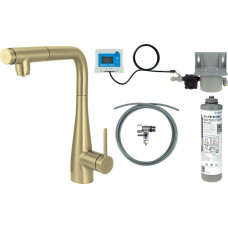 Deante Bateria kuchenna z zestawem do filtracji wody z wyciąganą wylewką