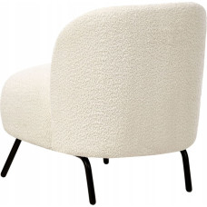 Beliani Fotel KUMLA Boucle Złamana biel