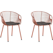 Beliani Zestaw 2 krzeseł do jadalni miedziany HOBACK