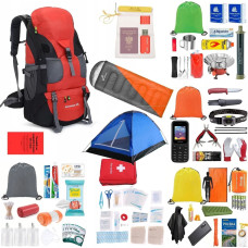 Vidaxl Plecak Ewakuacyjny Z Wyposażeniem Zestaw Wszystko Co Potrzeba Readypack X2 Czerwony