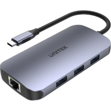 Unitek D1071A interface hub USB 3.0 SuperSpeed 5 Gb/s Silver