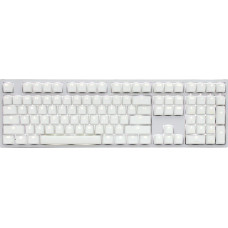 Ducky Klawiatura Ducky Ducky One 2 White Edition PBT Gaming Tastatur, MX-Speed-Silver, weiße LED - weiß