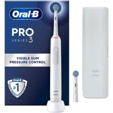 Oral-B Electric Toothbrush Pro 3 3500 Sensitive Clean Rotating/Oscillating/Pulsating Set Gift Edition, White EU