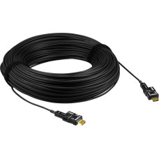 Aten Kabel Aten ATEN 100m 4K HDMI Active Optical Cable - 100 m - HDMI Type D (Micro) - HDMI Type D (Micro) - 3D - 18 Gbit/s - Black