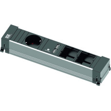 Bachmann Listwa zasilająca Bachmann Bachmann 916.0041 - black / gray - 1x PG socket - 2x USB - 2x custom module, medium