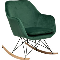 Atmosphera Fotel bujany OLMETO, welurowy, butelkowa zieleń