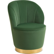 Beliani Fotel welurowy zielony ALBY