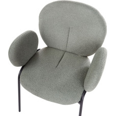 Beliani Zestaw 2 krzeseł do jadalni ELY Boucle Jasnozielony