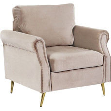 Shumee Fotel welurowy beżowoszary VIETAS