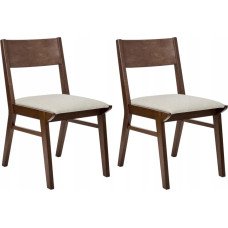 Beliani Zestaw 2 krzeseł do jadalni ENOLA Drewno Jasnobeżowy
