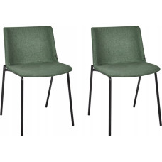 Beliani Zestaw 2 krzeseł do jadalni ESBON Ciemnozielony