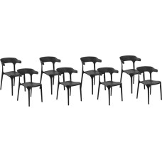 Beliani Zestaw 8 krzeseł do jadalni czarne GUBBIO